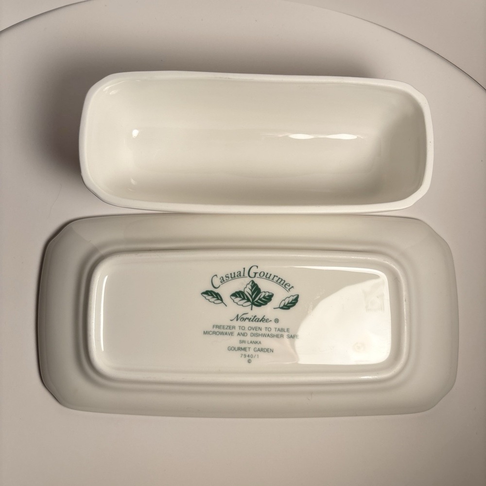 Noritake‎ Gourmet Garden Butter Dish With Lid #7940 Casual - Picture 4 of 4